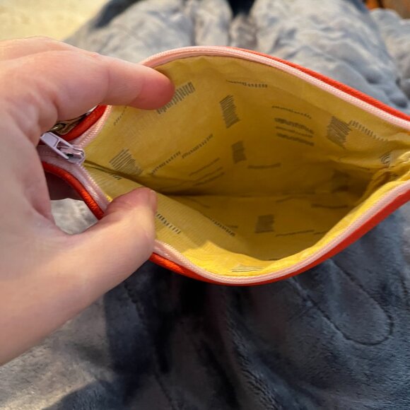 Leather multicolor clutch purse - Picture 5 of 5